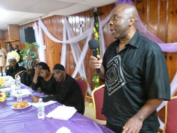 Engineer Osuji gives vote of thanks on behalf of the Osuji family